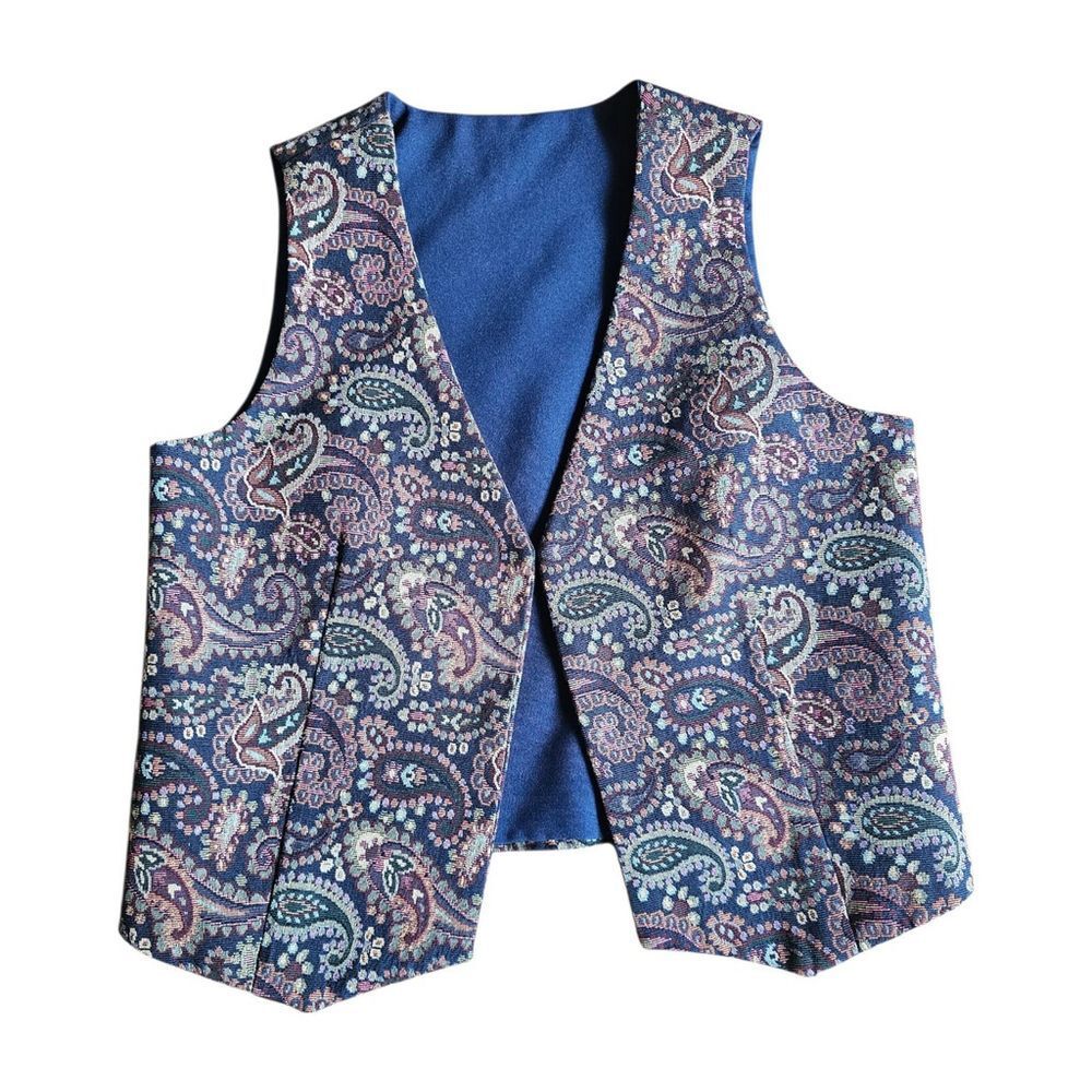 Vintage Style Paisley Vest Size S/M